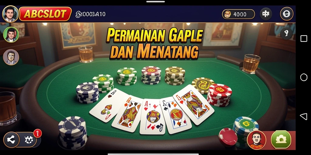 Tampilan screenshot ABCSLOT dengan gameplay Gaple yang seru.