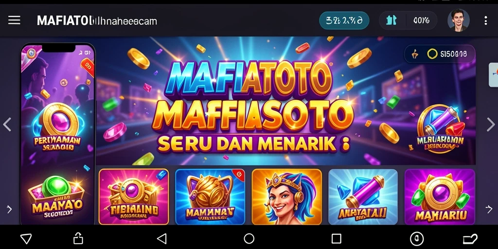 Tampilan menarik dan menghibur dari gameplay MAFIATOTO Slot.