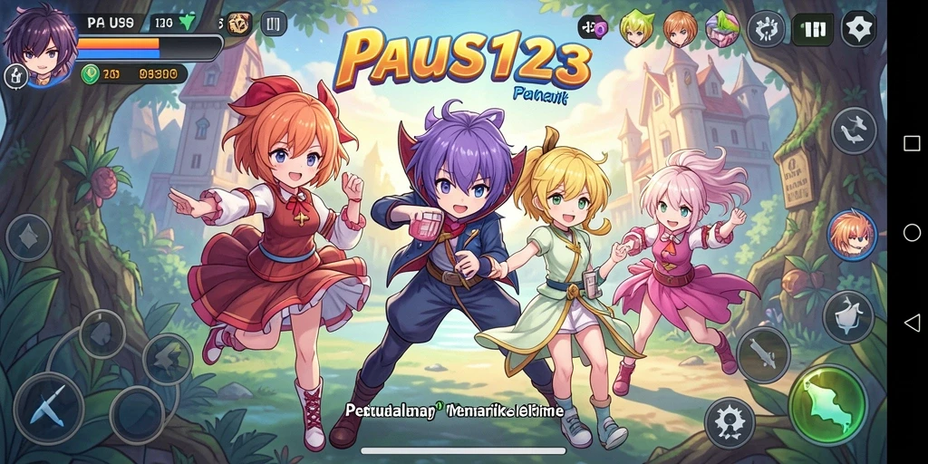 Menampilkan pertarungan seru dalam dunia anime yang penuh warna.