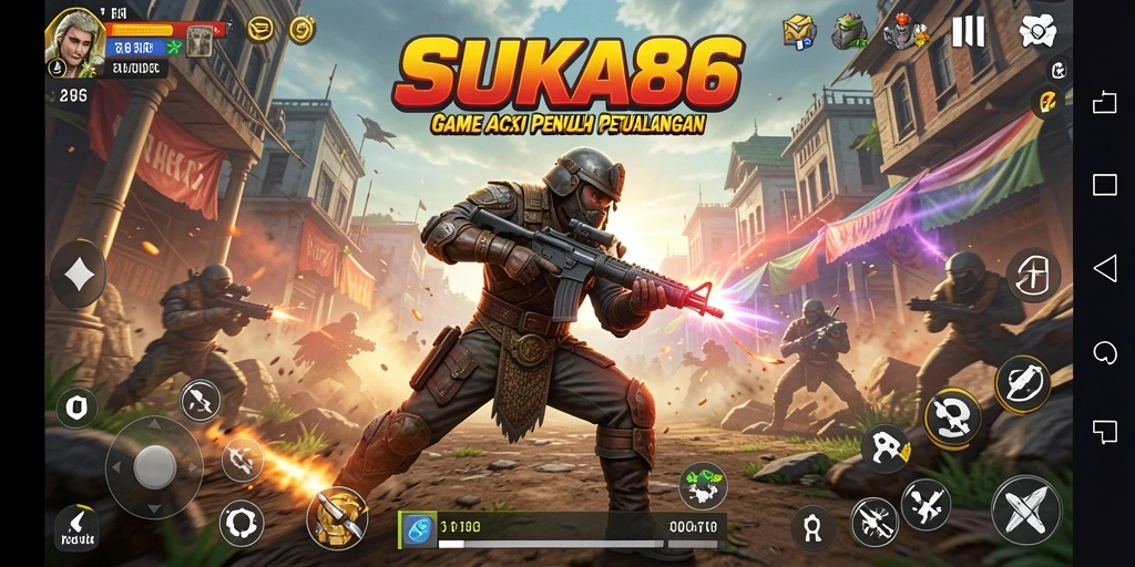 Gameplay intens dengan aksi mendebarkan di SUKA86.