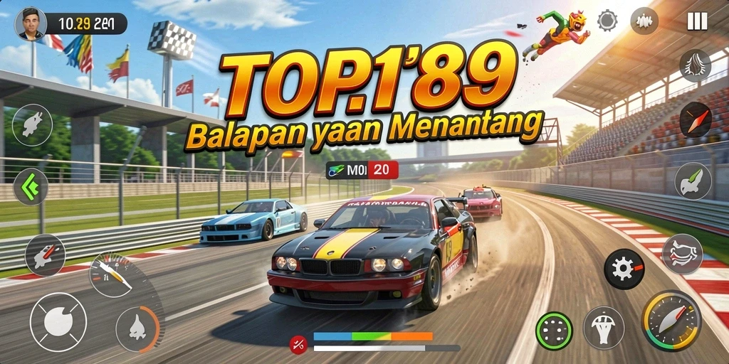 Tampilan gameplay seru dan penuh adrenalin dalam TOPI189.